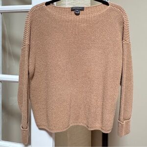 French Connection Camel 100% Cotton Knit Sweater